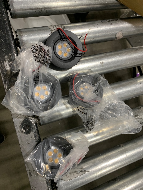 Photo 1 of acegoo Swivel RV Light Recessed Puck Light 12V LED Spotlight RV Interior Light, 36° Beam Angle Vertical 70° Adjustment,Full Aluminum Downlights, Diameter 2-3/4 Inch 4pcs (Black 3000K)