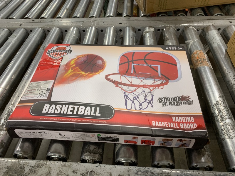 Photo 1 of Mini Red Basketball Hoop Set, Over The Door Hoop Set with 3 Mini Red Replacement Rubber Basketballs for Kids Adults Home Office Dorm Door & Wall, ABS Backboard Metal Rim Goal Sport Party Activity