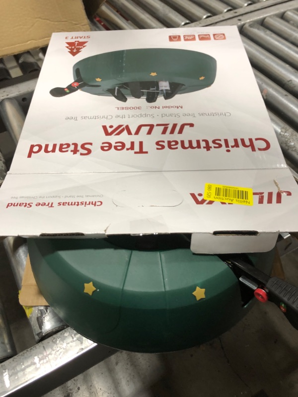 Photo 1 of JILUVA Christmas Tree Stand with Water Reservoir, Foot Press Easy Setup, Fits up to 8ft Real Tree with 5.1" Diameter, Equipped with Water Level Indicator, No Assembly Needed