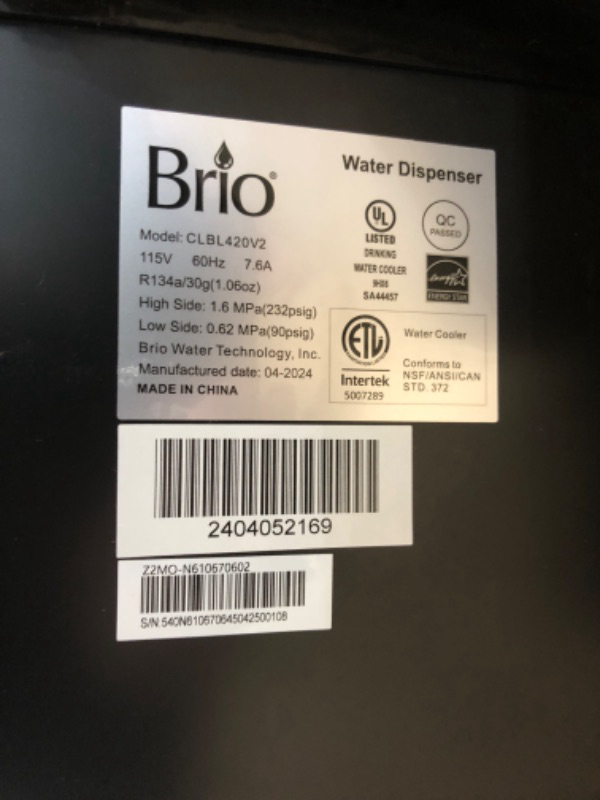 Photo 3 of Brio Bottom Loading Water Cooler Water Dispenser