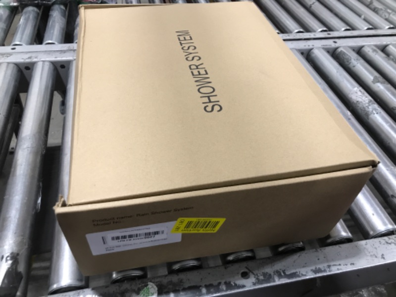 Photo 1 of SR SUN RISE 10 Inches Wall Mounted Shower System with Tub Spout Shower Tub Faucets Sets Complete Newer Model High Pressure 8-Spray Rain Shower Head and 6-Setting Handheld Combo, Brushed Nickel