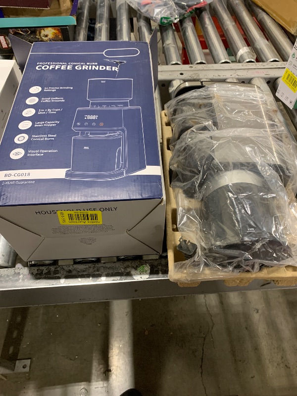 Photo 1 of SHARDOR Conical Burr Espresso Coffee Grinder Electric with Precision Timer 2.0, Touchscreen Adjustable Burr Mill with 51 Precise Settings for Home Use, Anti-static, Stainless Steel