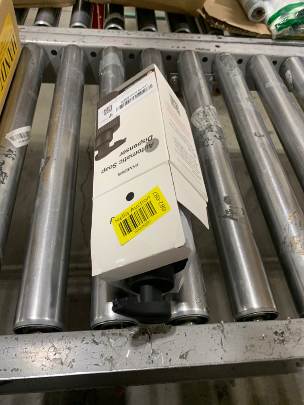 Photo 1 of Phneems Automatic Soap Dispenser Touchless Liquid Rechargeable Vertical Hand Soap Dispenser Lotion Soap Dispenser Smart Electric Auto Dish Plastic Soap Dispenser for Bathroom Kitchen Commercia Black