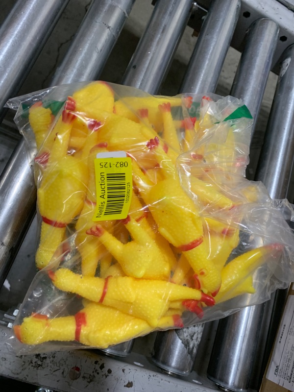 Photo 1 of POPLAY 20PCS Squeaky Rubber Chickens, Screaming Chickens Bulk Prank Novelty Toys Pet Toys for Party Favors Family Game Dog Toys Noise Maker