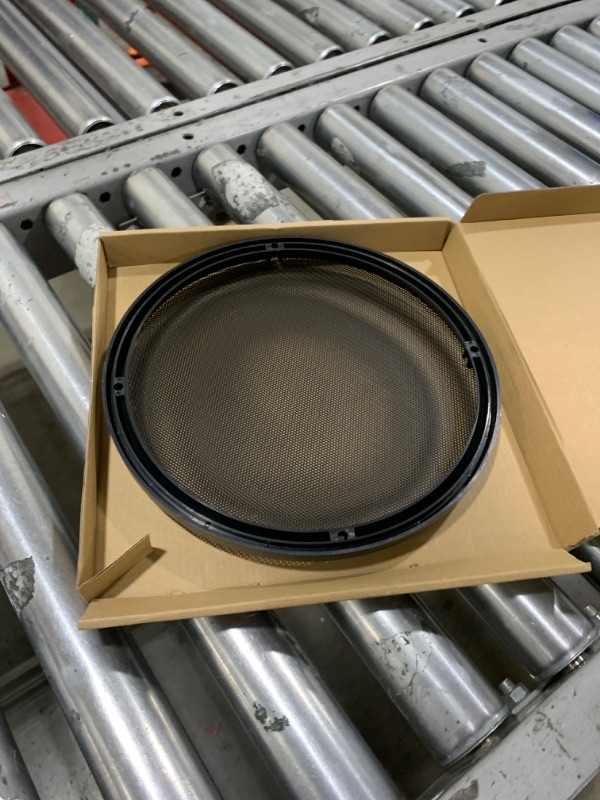 Photo 2 of 10" Speaker Grill Covers, Car Speaker Subwoofer Guard Protector, ABS Plastic Frame with Metal Mesh, Black - 1Pc