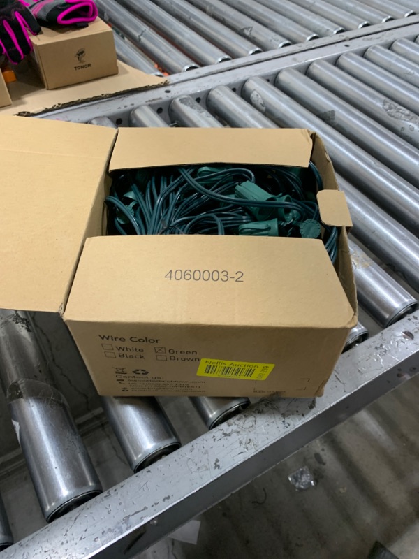 Photo 1 of C9 Light Strand Set 100 Feet for E17 Socket 12 Inches Spacing