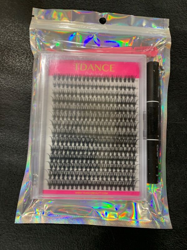 Photo 2 of TDANCE DIY Lash Extension Kit 280 PCS Cluster Lashes Kit with D Curl,9-16mm Mix Lash Clusters, Lash Bond and Seal, Lash Applicator for DIY Eyelash Extension Kit at Home(40D-0.07D-9-16MIX Kit)