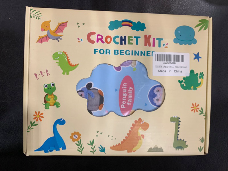 Photo 2 of GDLCETK Crochet kit for Beginners, Animal Family DIY Knitting kit for Adults & Kids Learning with Step-by-Step Video Tutorials(4 Pack)