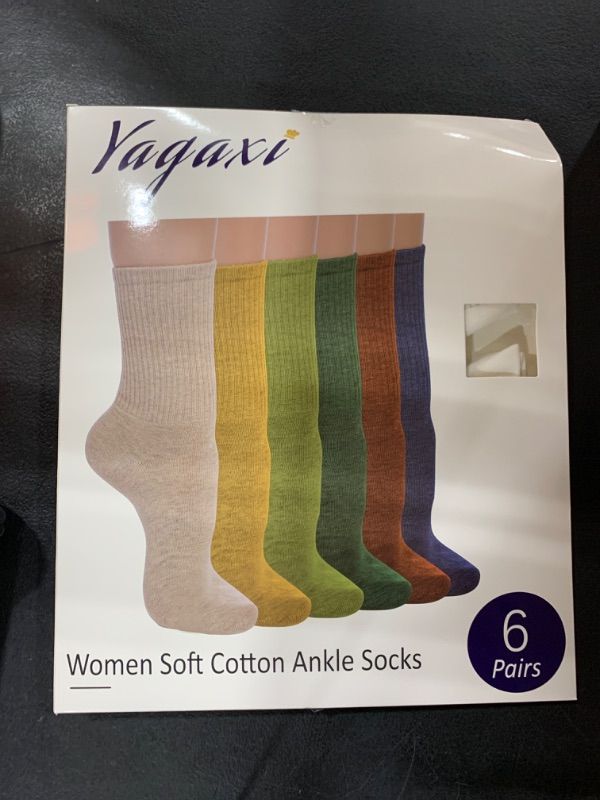 Photo 2 of YAGAXI Women's Soft Nylon Ankle Socks - 6 Pairs Casual Thin Comfy Breathable Sporty Crew Socks Multiple Color Combinations(6White)