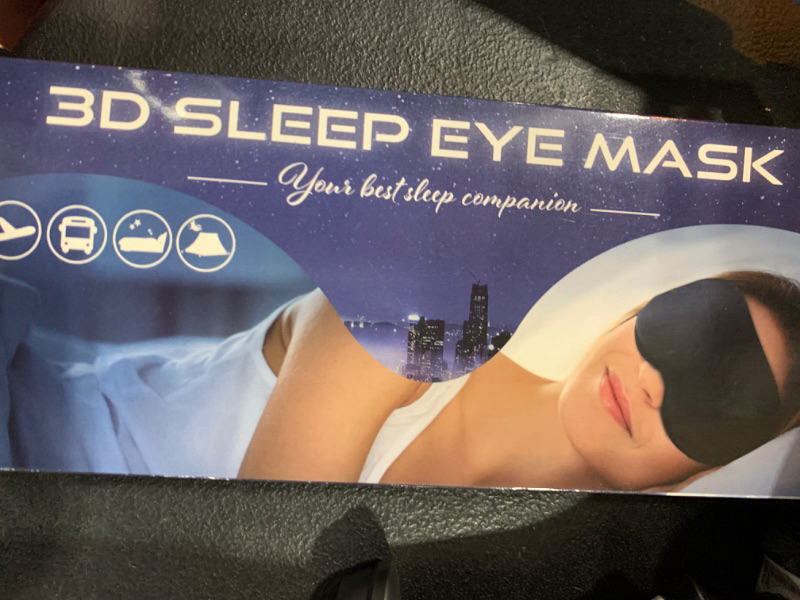 Photo 2 of Patented Design 3D Sleep Mask, Zero Eye Pressure Sleep Masks for Women & Men, 100% Light Blocking Eye Masks for Sleep for Traveling, Nap, Yoga, Adjustable Strap Sleeping Eye Mask, Side Sleeper (Blue)