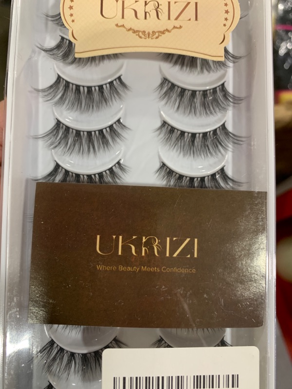 Photo 2 of Fake Eyelashes Natural Lashes False Lashes Pack Fake Lashes Mink Lashes Fluffy Natural Eyelashes 10 Pairs 14mm White Rose