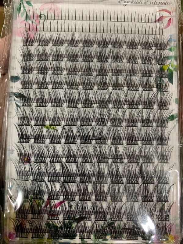 Photo 2 of Individual Lashes 10-14mm Mixed Tray 200pcs Cluster Lashes Eyelash Clusters DIY Lash Extension with 7mm Bottom Lashes Cluster