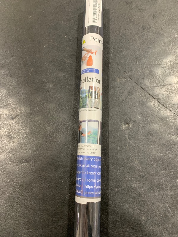 Photo 1 of Window Privacy Film, Window Tint Sun Blocking Heat reducing and UV Protection, one-Way Privacy Mirror Reflective Film,Explosion-Proof Premium PET Material,Mercury Blue,17.5 Inch x 16.4 Feet