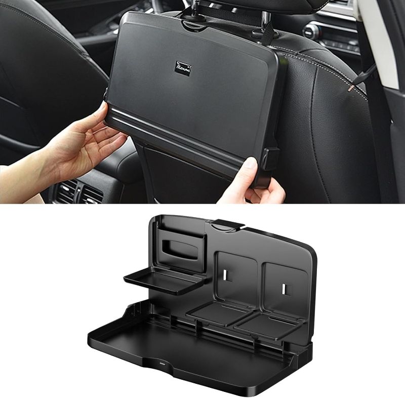 Photo 2 of 
Back Seat Folding Table, Car Table for Back Seat, Passengers, Multifunctional Car Dining Table with Cup Holder and Mobile Phone Holder, Back Seat Organiser...
