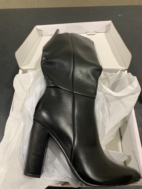 Photo 1 of DREAM PAIRS Knee High Boots Women Chunky Heel Pointed Toe Tall Boots for Women Side Zipper Long Boots,Size 6.5,Black-Pu,SDKB2406W  6.5