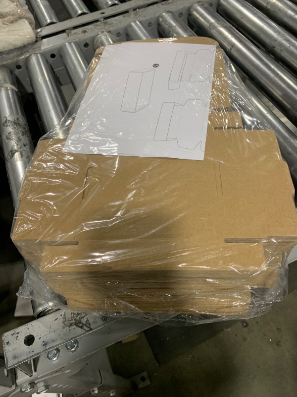 Photo 1 of RUSPEPA Recyclable Corrugated Box Mailers - Cardboard Box Perfect for Shipping Small - 5" x 5" x 1" - 50 Pack - Kraft