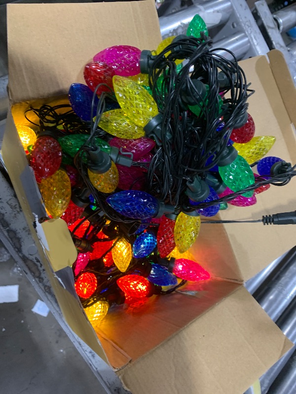 Photo 1 of 2-Pack Connectable Red and White C9 Christmas LED String Lights, Total 66 FT 100 LED Christmas Lights Plug in with 29V Safe Adapter, Waterproof Decorative Lights Indoor Outdoor for Xmas Decorations