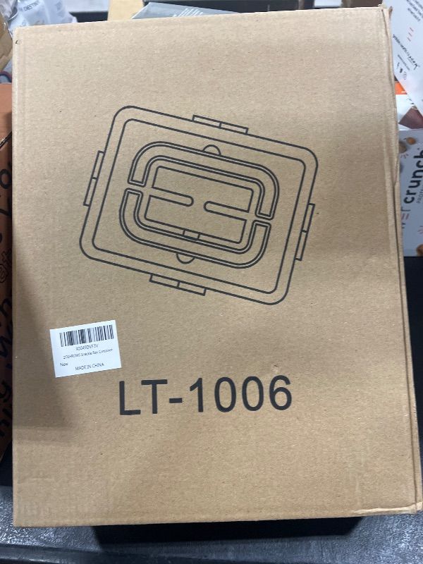 Photo 1 of Snackle Box Container, Divided Serving Tray with Lid and Handle - Clear Snack Box Charcuterie Organizer - Car Charcuterie Box for Candy, Fruits, Nuts ((Fork) 8 Compartments)