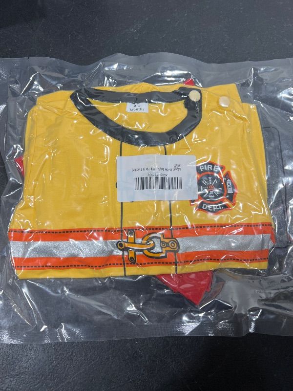 Photo 1 of bakjuno Toddler Baby Boy Girl Haloween Firefighters Cosplay Uniform with Hat (0-3 Months)