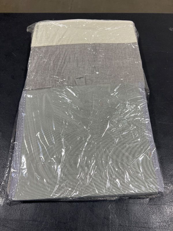 Photo 1 of HomeHarborr Foldable Stair Baskets, Smart Stair Step Storage Organizer (Grey) with White Handles for Carpeted and Wooden Stairs - [16" L x 9.8" W x 16" H]