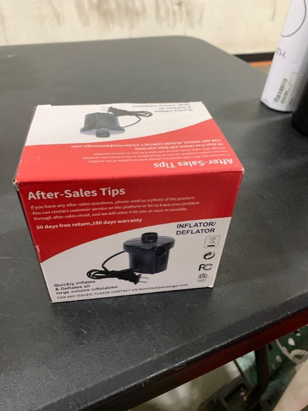 Photo 1 of Electric Air Pump Quickly Fill-in Inflate and Deflate Blow up Pool Raft Bed Boat Toy Pump with 3 Different Nozzles for Outdoor Camping, Air Mattress Cushions, Beds, Boats, Swimming Ring 220V/130W