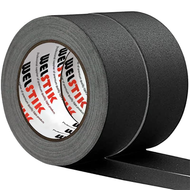 Photo 2 of 
WELSTIK 2 Pack Black Gaffers Tape,2" X 33 Yards-10% Longer Gaffers Tape,Waterproof Matte Finish Gaff Tape,Non Reflective,Easy to Tear