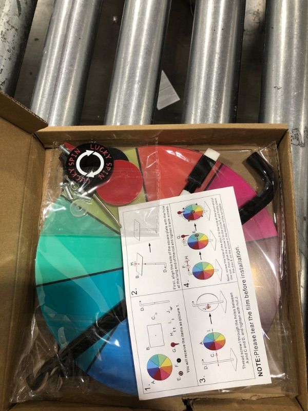 Photo 1 of LRMBKM 8 Inch Prize Wheel,Spin Wheel for Prizes,Spinning Wheel with Stand, Wheel of Fortune,Prize Wheel Spinner,Ideal for Fortune Games, House Parties, Trade Shows, Carnivals