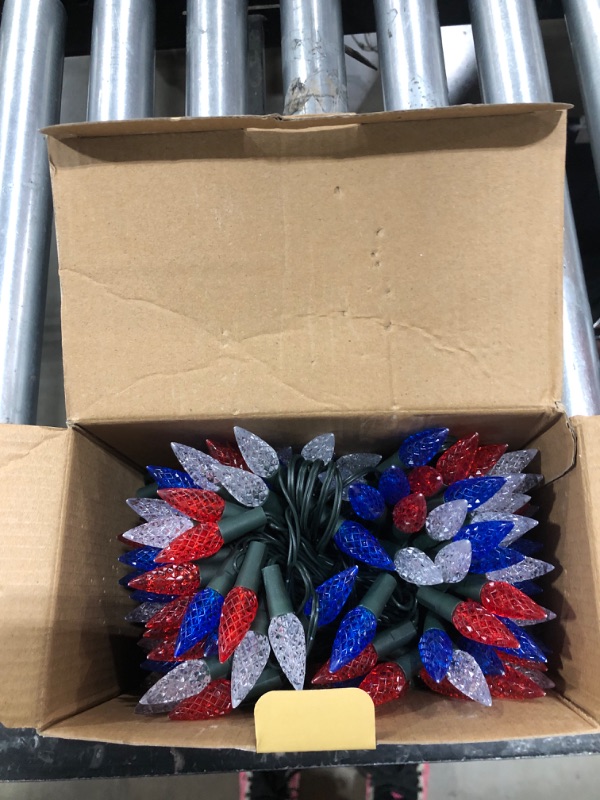 Photo 1 of 240 LED 78FT C6 Christmas String Lights, Super Long and Bright Fairy Twinkle Lights Plug in with 8 Modes & Timer, Waterproof Red White and Blue Lights for Indoor Outdoor Xmas Tree Parties Decoration