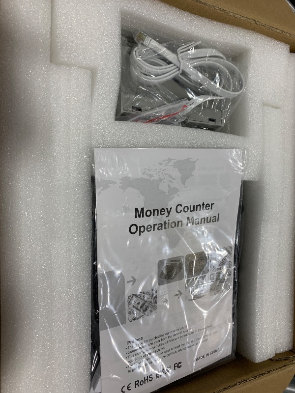 Photo 1 of LOLARAN AL1000 Money Counter Machine With Value Counting?Support Dollar and Euro?UV, MG, MT, IR, DD Counterfeit Detection Cash Bill Counter?Cash Counter with LCD Display, Batch and Add?1,000 Notes/Min