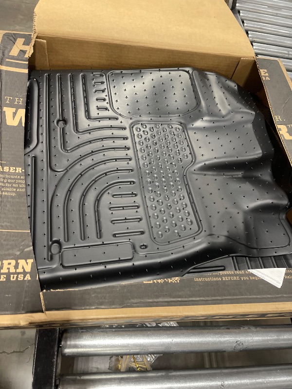 Photo 2 of Husky Liners Weatherbeater Floor Mats | Fits 2011-2020 Toyota Sienna (7 & 8 Passenger Models) | Front Row, 2-pc Black - 18851