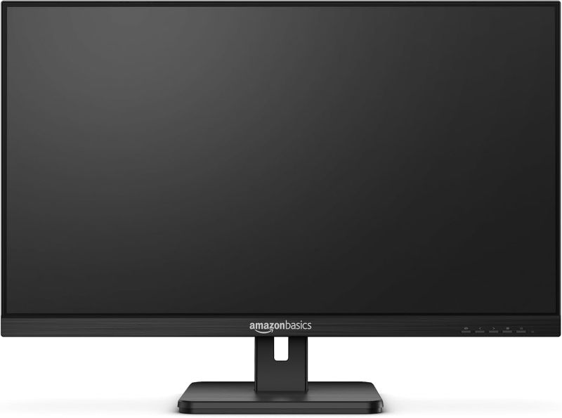 Photo 1 of Amazon Basics - 27 Inch IPS Monitor 75 Hz Powered with AOC Technology FHD 1080P HDMI, Display Port and VGA Input VESA Compatible Built-in Speakers for Office and Home, Black
