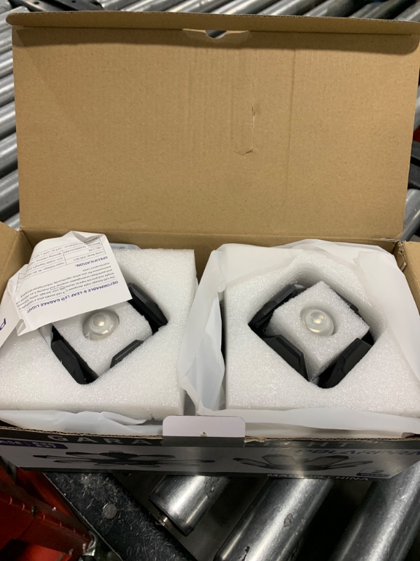 Photo 1 of POLARPRA LED Garage Light - 2Pack Bright 50000LM Garage Lights Ceiling Led w/ 8 Deformable Panels 6500K Led Light Bulb Srew in E26/E27 Socket with Adjustable Center Spotlight for Barn Workshop Attic