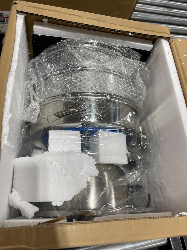 Photo 1 of Sidasu Automatic Powder Sifter Machine 30Mesh 50Mesh Automatic Sieve Shaker Vibrating Machine 110V Stainless Steel Sieve Shaker Machine with 2 Screens, Sieve Shaker Machine for Flour Powders