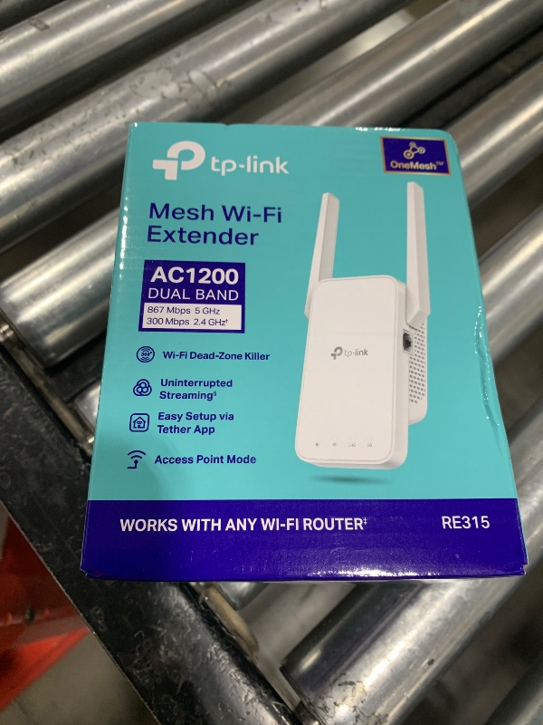 Photo 3 of TP-Link AC1200 WiFi Extender, 2024 Wirecutter Best WiFi Extender, 1.2Gbps home signal booster, Dual Band 5GHz/2.4GHz, Covers Up to 1500 Sq.ft and 30 Devices ,support Onemesh, One Ethernet Port (RE315)