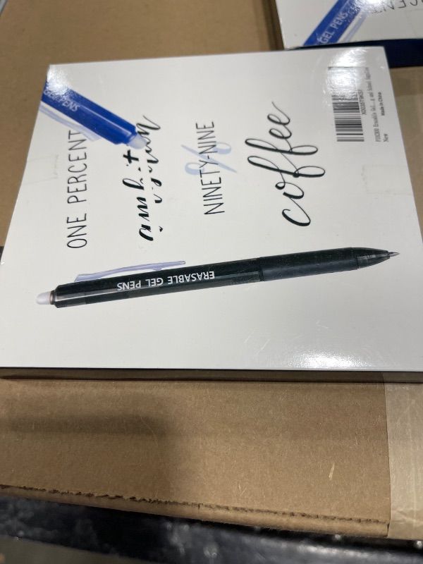 Photo 2 of Piochoo Erasable Gel Pens,5 Black/5 Blue Gel Ink Pens + 6 Extra Refills Retractable Erasable Pens Clicker - 0.7mm Fine Point Pens Premium Comfort Grip for Drawing Writing Planning and School Supplies