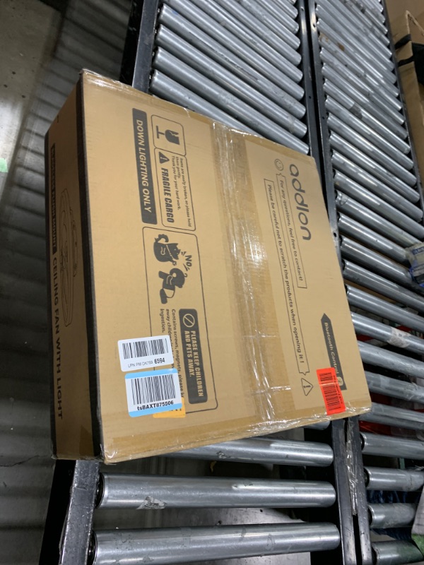 Photo 1 of addlon Low Profile Ceiling Fan with Light and Remote, 20 Inch Small Ceiling Fans with Lights, Flush Mount Ceiling Fan, Reversible, 3CCT, Dimmable, Quiet, Modern Bladeless Ceiling Fan for Bedroom,White