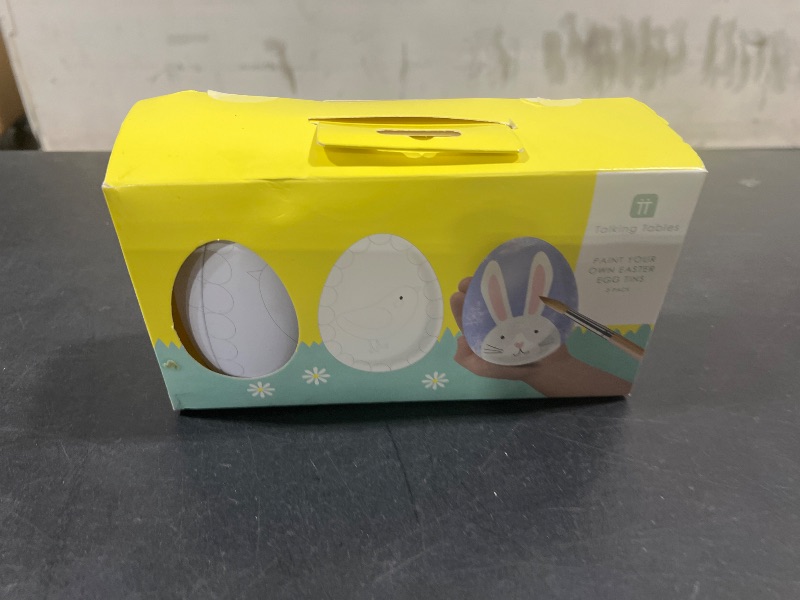 Photo 2 of Talking Tables Easter Egg Tins Crafting Kit for Kids – Children's Activities Include Brushes, & Water-Based Paints Reusable, Eco-Friendly Packaging Designed in The UK