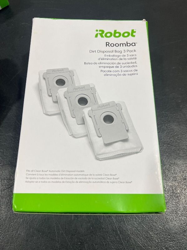 Photo 2 of iRobot Authentic Replacement Parts - 3 Count (Pack of 1) Dirt Disposal Bags Compatible with Roomba Clean Base Models i1+