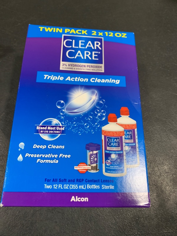 Photo 2 of Clear Care Cleaning & Disinfection Solution-12 oz, Twin Value Pack (Pack of 6)