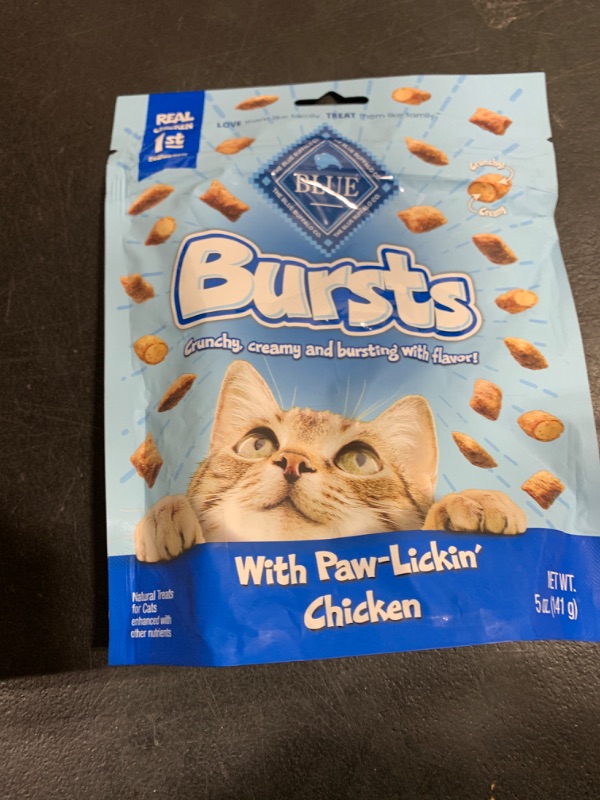 Photo 2 of Blue Buffalo Bursts Crunchy & Creamy Cat Treats, Great for Training, Paw-Lickin' Chicken, 5-oz. Bag