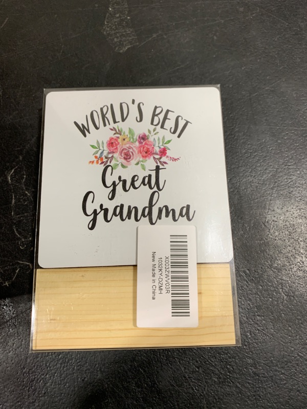 Photo 1 of 
World’s Best Great Grandma Gifts for Great Grandma Grandmother Ceramic Table Plaque With Wooden Stand Motto Desk Decorations Office Decor Inspiration...
Color:style-4