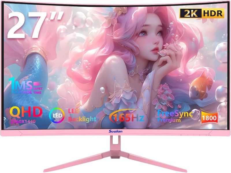 Photo 1 of ***(SEE NOTES)***
Pixio PX278 Wave Pink 27 inch 180Hz Refresh Rate FHD 1440p Resolution Fast IPS Panel 1ms GTG Response Time Pink Gaming Monitor with FreeSync