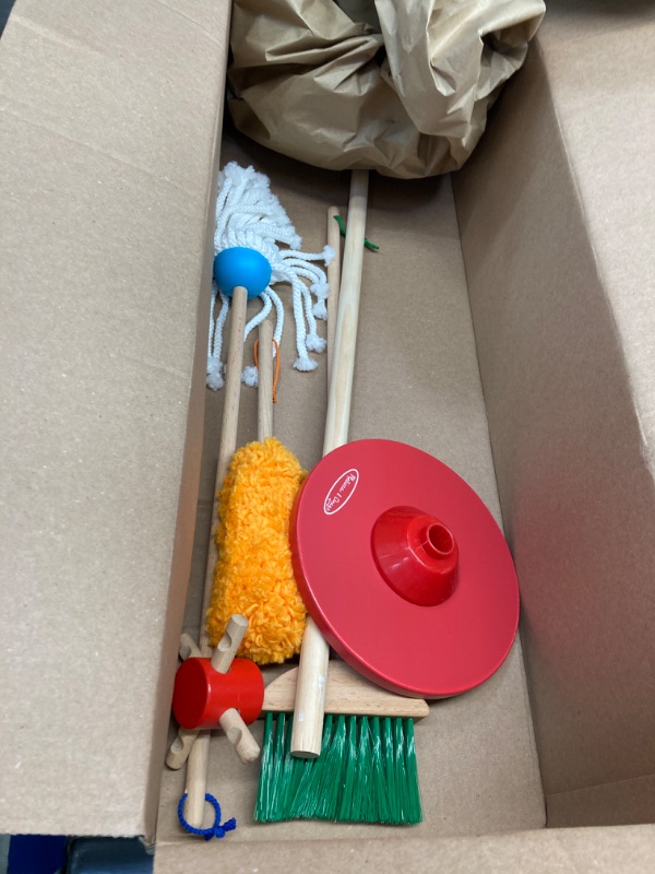 Photo 2 of ***MISSING DUSTPAN*** Melissa & Doug Let's Play House Dust! Sweep! Mop! 6 Piece Pretend Play Set