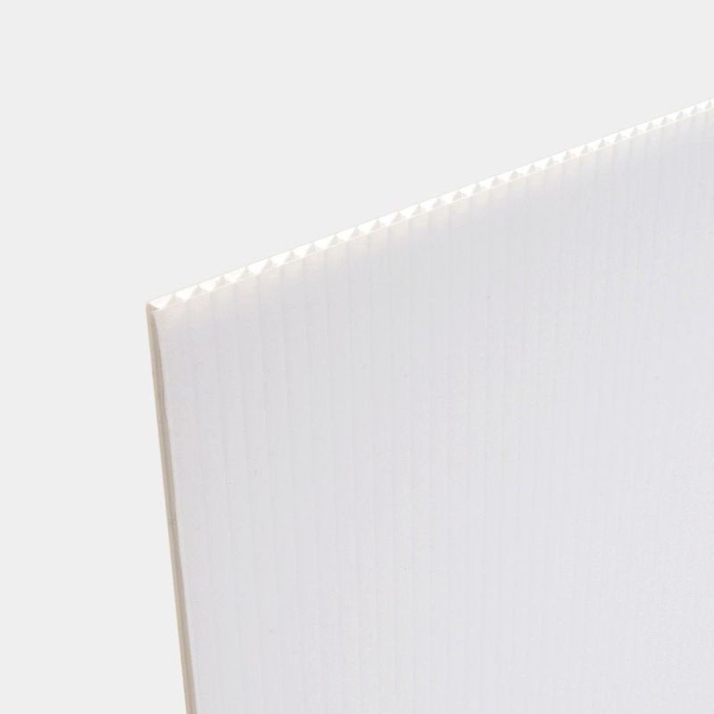 Photo 1 of 18 in. x 24 in. 4 mm Thick Plastic White Corrugated Twinwall Sheets (15-Pack)