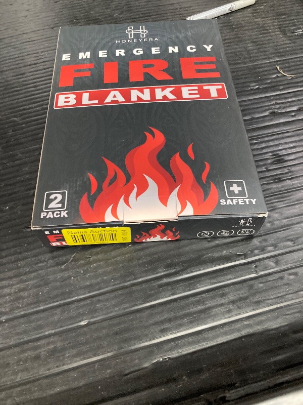 Photo 2 of 2 Pack Fire Blanket - Home and Kitchen Emergency Fire Blankets for Safety, Easy to Use for Fire Suppression & Kitchen Fires, Fiberglass Fire Blanket