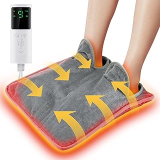 Photo 1 of Electric Heated Foot Warmers For Men And Women Foot Heating Pad Electric With Fast Heating Technology Heating Pad Feet Warmer Auto Shut Off With 3 Temperature Setting By Gintao 22×20 Inches Gray