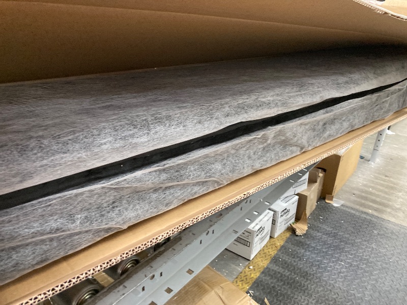 Photo 1 of Giantex Upholstered Bed Frame, Modern Platform Bed w/Button Tufted Velvet Headboard, Full Size Bed Frame, Solid Slats Support Mattress Foundation, No Box Spring Needed, Easy Assembly, Grey