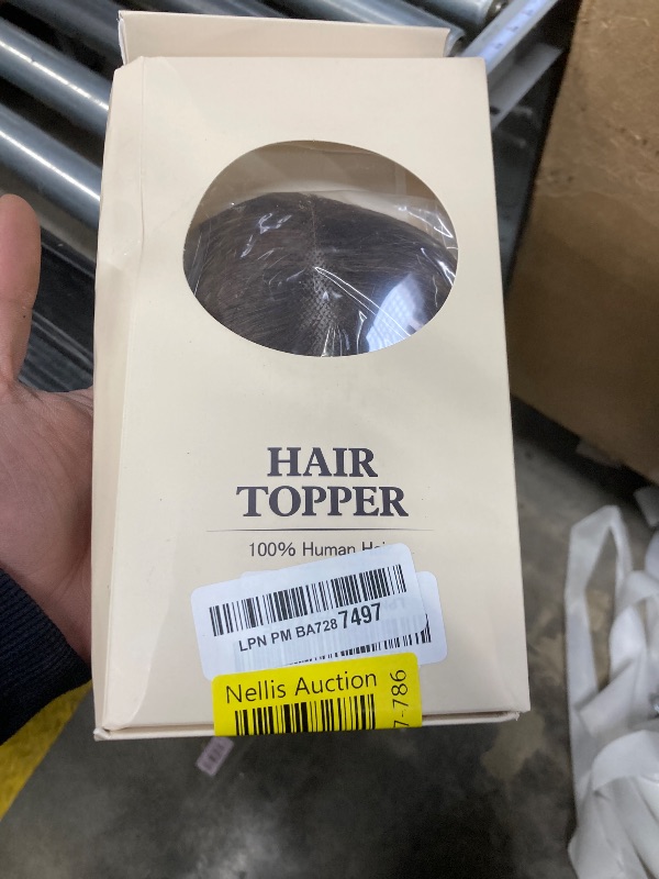 Photo 1 of  Hair Topper For Women, 100% Remy Human Hair For Women With Thinning, Hair Loss Cover Gray Hair, Three Clips on Topper, 3.5in×4in Hand-Tied, 12 inch - Ombre T2-#6/#613