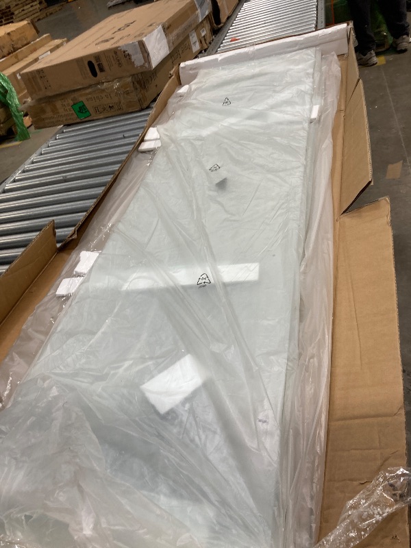 Photo 1 of 36" W x 72" H Neo-Angle Frameless Shower Door, Opening Shower Enclosure, Corner Shower Enclosure Pivot Shower Doors with 1/4"(6mm) Tempered Clear Glass, Brushed Nickel(Shower Base Not Included)