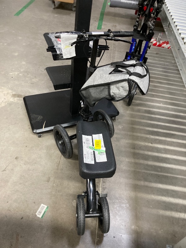 Photo 1 of BodyMed All-Terrain Knee Walker with Dual Brakes and Metal Basket - Collapsible and Adjustable Scooter, Broken Leg Caddy, Alternative to Crutches